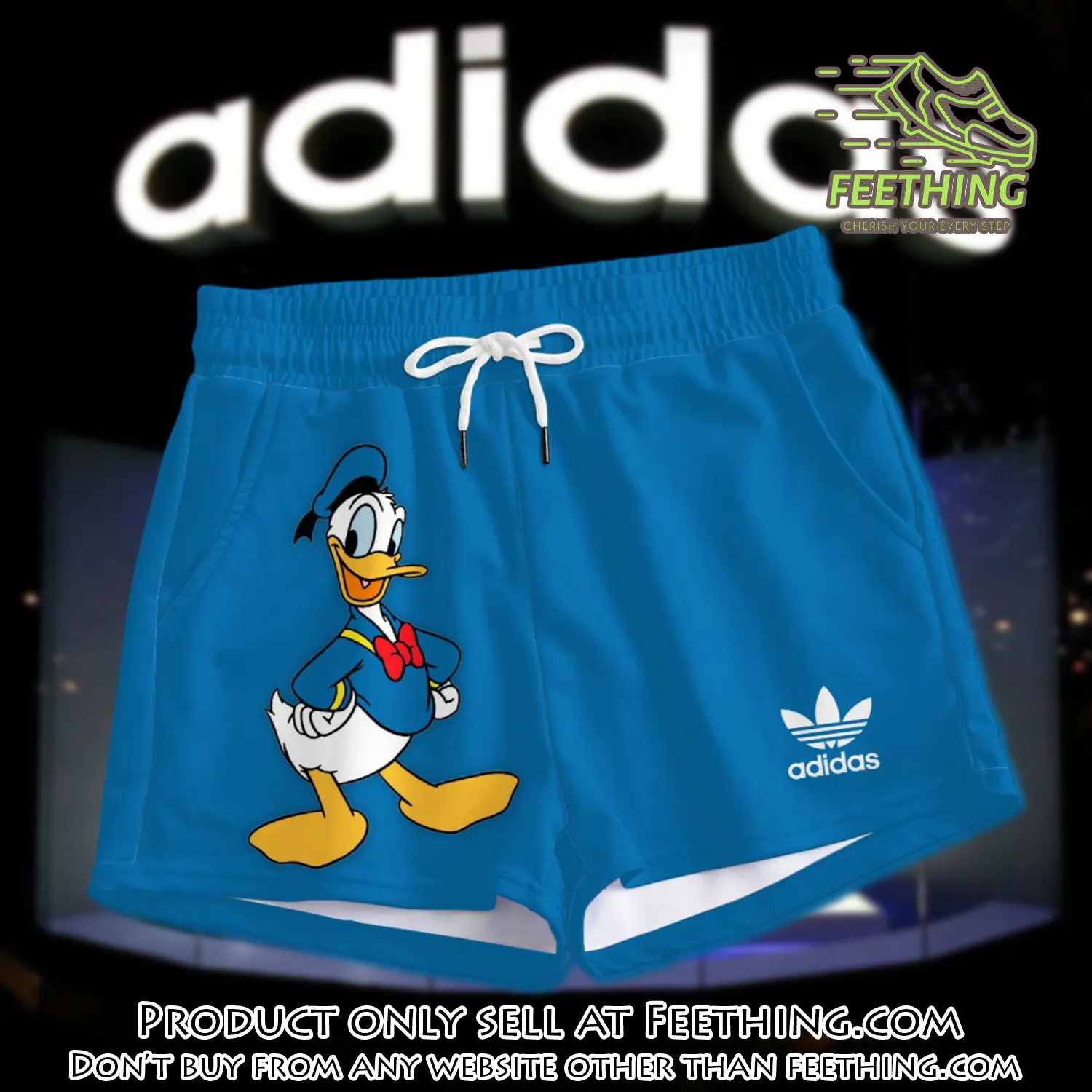 Premium donald duck in adidas women shorts lady beach shorts wms1079 ft5933578